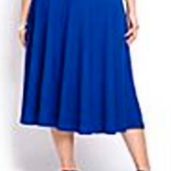 MIDI SKIRT, COBALT BLUE, SIZE 24, MADE IN CANADA!, PULL ON, MICHEL STUDIO for - Picture 2 of 10